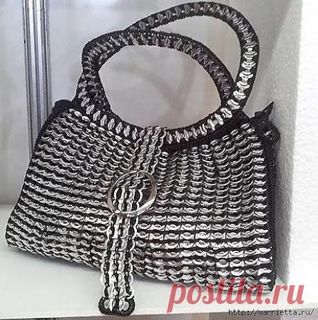 Стильные сумочки из баночных ключей. Как это делается).