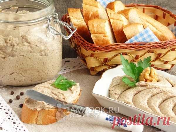 Паштет из шампиньонов с грецкими орехами — рецепт с фото