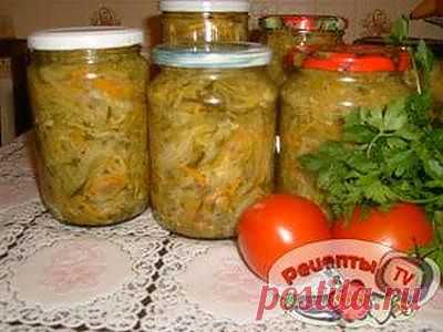 Салат на зиму.Кабачки по-корейски » Рецепты.ТВ