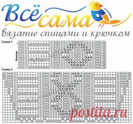 Пуловер с рельефным узором сиреневого цвета - Детские пуловеры, свитера, джемпера спицами