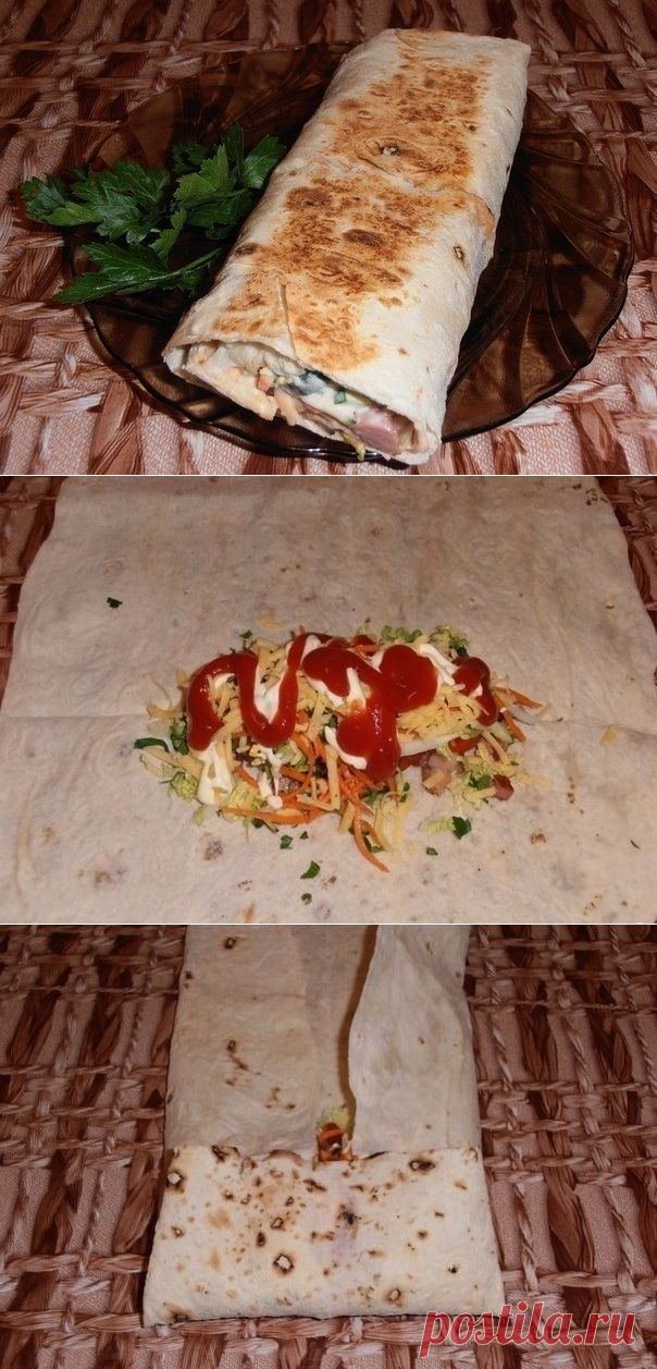Как приготовить шаурма с колбасой - рецепт, ингридиенты и фотографии