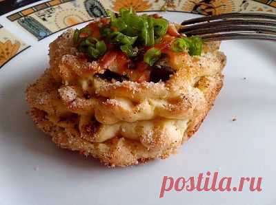 Картофельные «Весенние гнезда» : Закуски и бутерброды