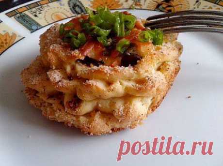 Картофельные «Весенние гнезда» : Закуски и бутерброды