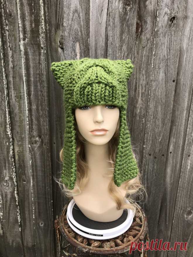 Trapper Hat Chunky Knit Hat Mens Hat Womens Hat Winter | Etsy