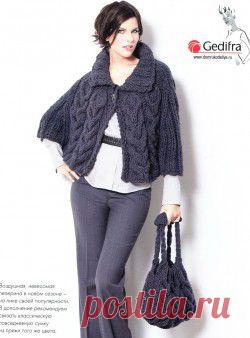 пелерина и сумка — Мир вязания и рукоделия