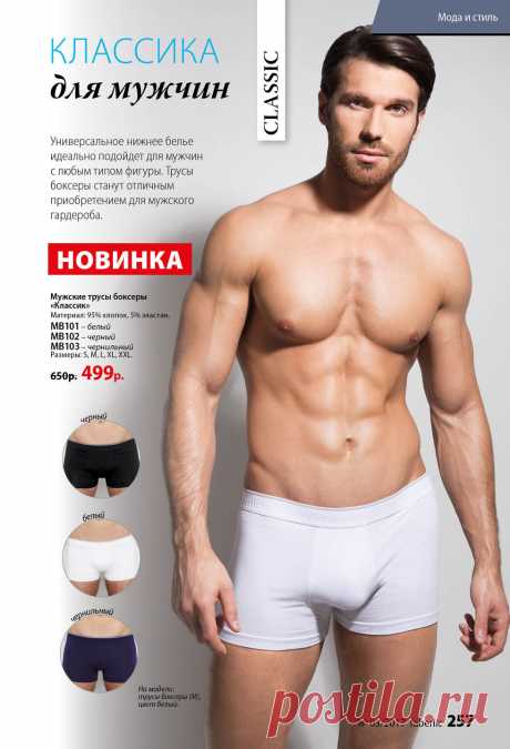 Компания &quot;Faberlic&quot;. Интернет-магазин. Уже с каталога №3/2017г. к имеющемуся  ассортименту женского нижнего белья Фаберлик  добавляется  мужское нижнее белье.  Это классические боксеры, боксеры свободного прилегания (трусы «семейки»), шорты, трусы слипы (плавки).