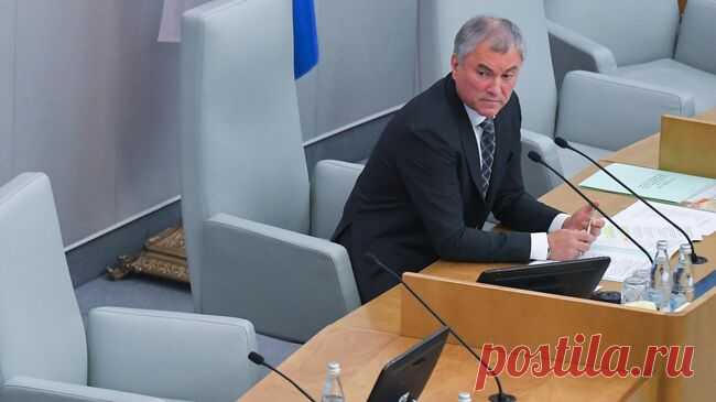 Депутат высказался об обращении Володина к бундестагу