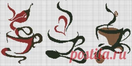 Схема вышивки крестом. Вариант для кухни