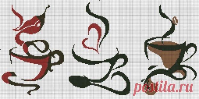 Схема вышивки крестом. Вариант для кухни