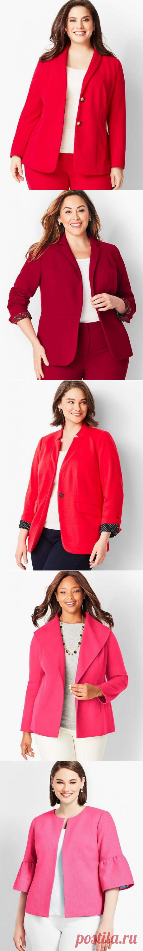 Жакеты и пиджаки для полных девушек и женщин американского бренда Talbots осень 2018 (60 фото)
