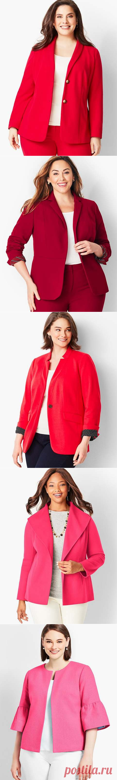 Жакеты и пиджаки для полных девушек и женщин американского бренда Talbots осень 2018 (60 фото)