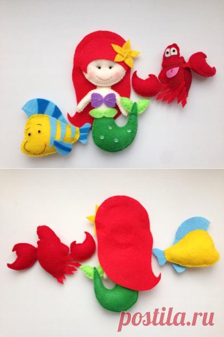 Русалочка от LivelyFeltToys на Etsy