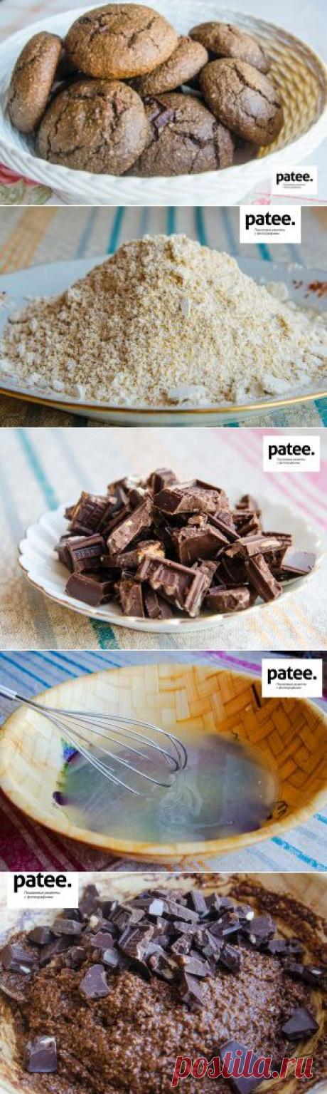 Шоколадно-овсяное печенье с кусочками шоколада. | Вкус жизни