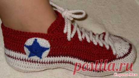 Вязаные мужские кеды &quot;CONVERSE&quot; - Вязание - Страна Мам