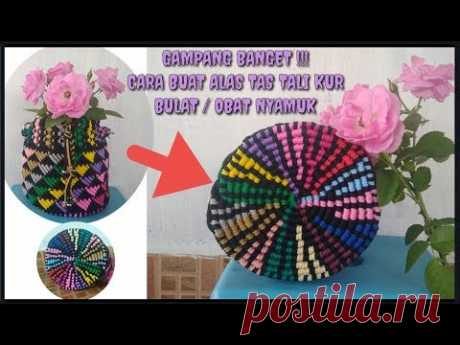 (4) Cara Membuat Alas Tenong Tali Kur Model Obat Nyamuk / Bulat | Macrame Bag | Part 3 - YouTube
