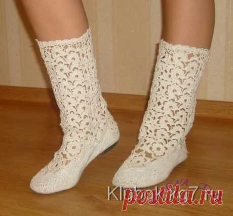 Летние ажурные сапожки (крючок) | Клубок