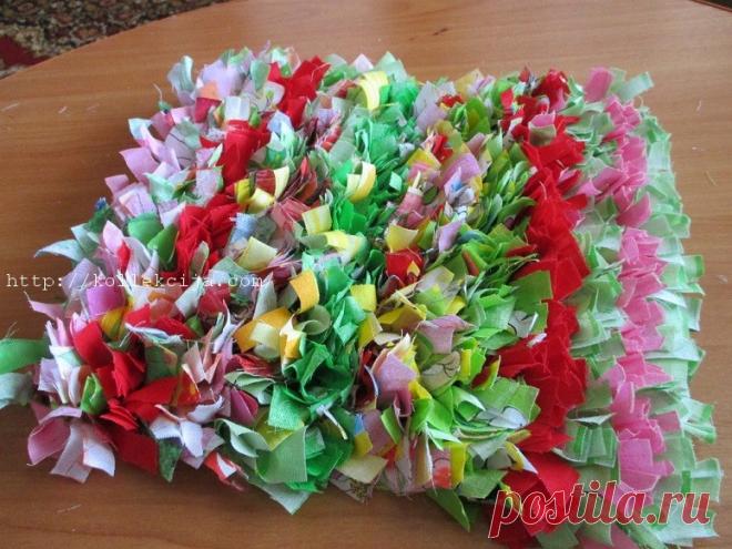 Техника изготовления коврика из лоскутов - ляпочиха. Мастер-класс Елены Богдановой