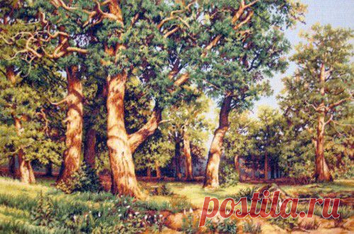 Вышивка "Дубовая роща" | Скачать схему бесплатно на сайте Stitchart.net
