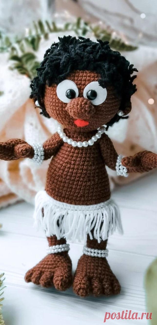 PDF Чунга и Чанга крючком. FREE crochet pattern; Аmigurumi doll patterns. Амигуруми схемы и описания на русском. Вязаные игрушки и поделки своими руками #amimore - кукла, куколка, африканец, абориген, мальчик.