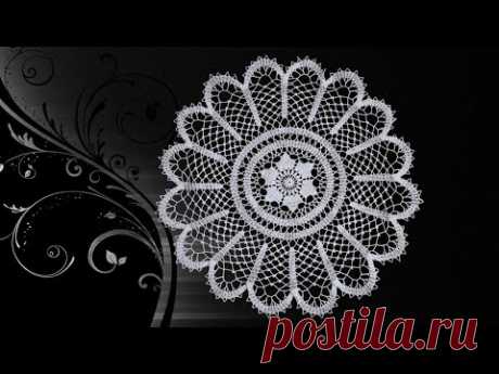 Ажурная салфетка "Ромашка" крючком