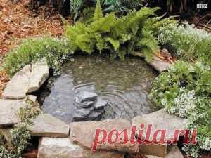 Как сделать прудик из старой покрышки