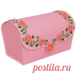 Розовый сундучок / Поделки из бумаги / Другие поделки из бумаги и картона