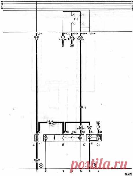 Электрические схемы автомобиля Ауди 80, модификация Б3 (1986-1991 годов)