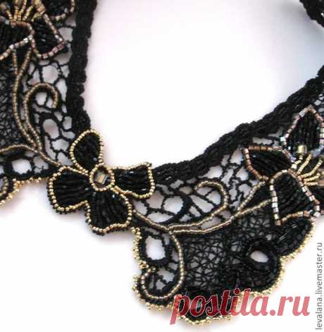 (92) 2619275315--ukrasheniya-kole-vorotnik-midnight-lady-n8955.jpg (749×768) | Beaded collars