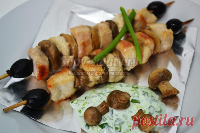 Шашлык из куриного филе на шпажке. Рецепт с пошаговыми фото