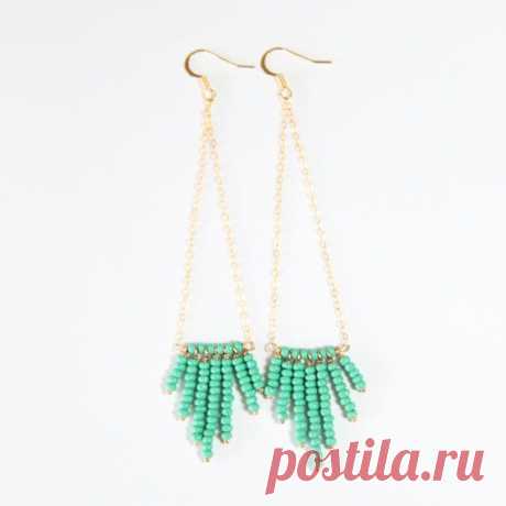 (129) Turquoise Sunburst Earrings