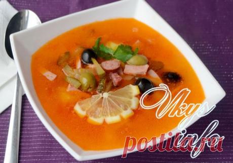 Суп солянка с колбасой рецепт приготовления с фото