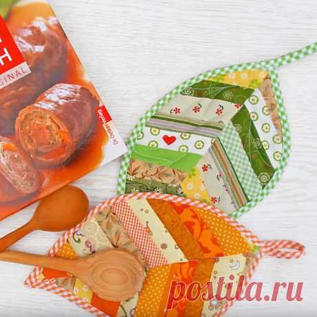 Лоскутные прихватки: листочки | Креаликум