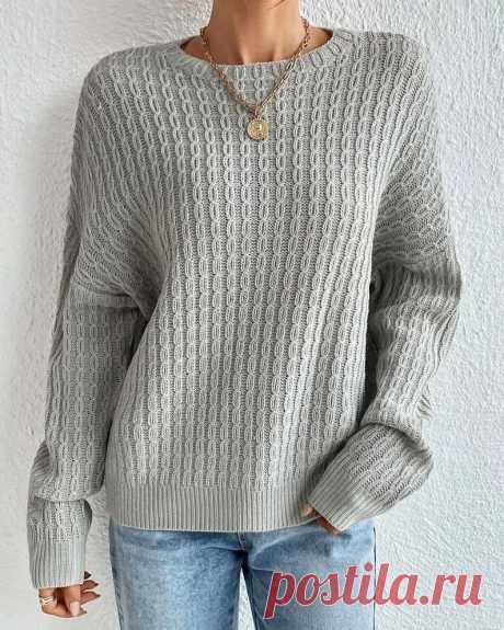 Джемпер узором из "косичек" на три петли". Спицами. Схема узора. / knittingideas.ru