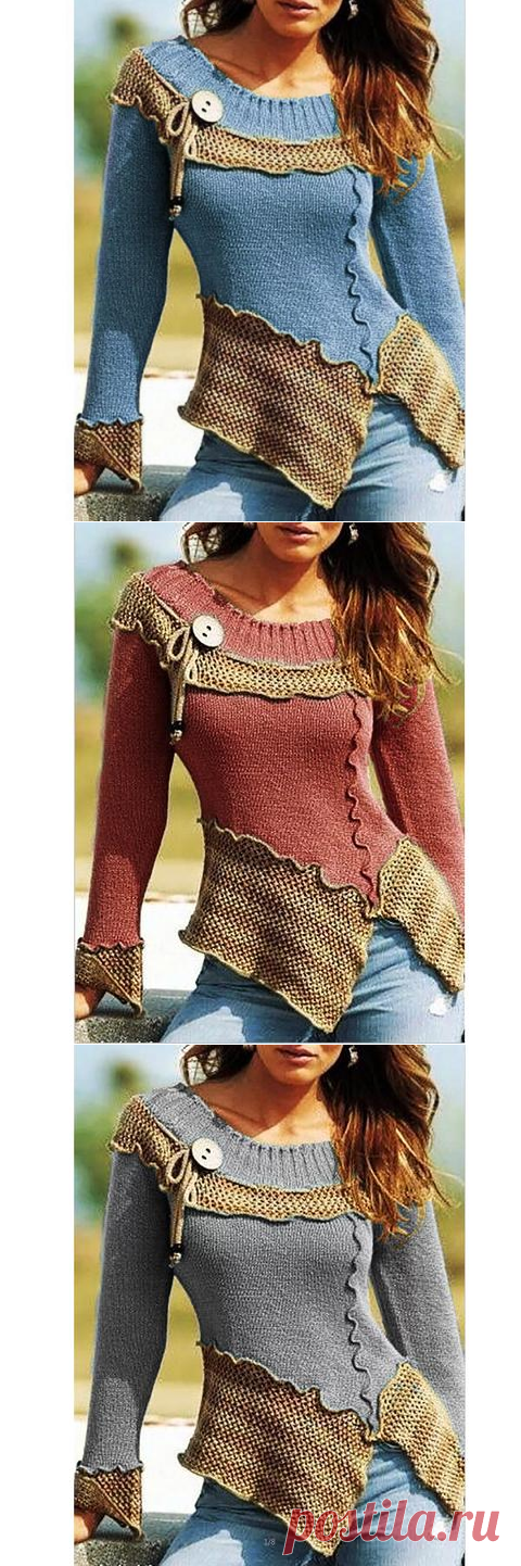 Модные вязаные свитера с цветными блоками всего $ 22.99