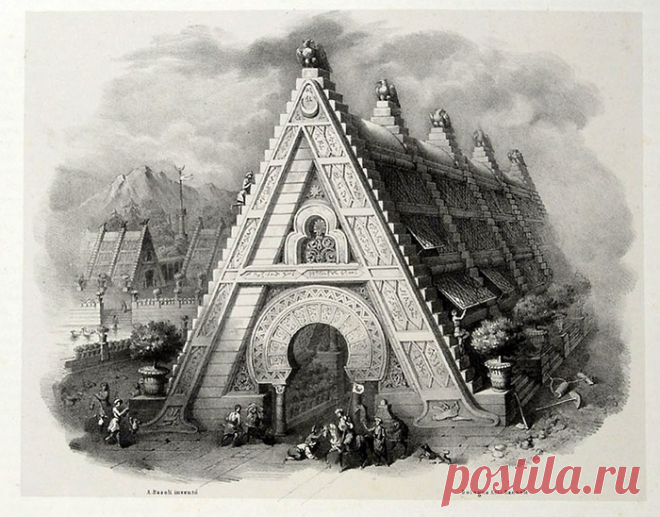 Архитектурный алфавит от Antonio Basoli.