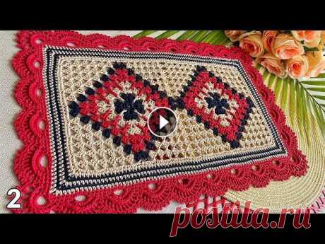 Прямоугольная салфетка для сервировки крючком, 2 часть из 4 Прямоугольная Салфетка крючком для сервировки Крючок 3 мм Пряжа 100% хлопок 50 г / 100 м Длина 48 см Ширина 32 см ____________________________________...