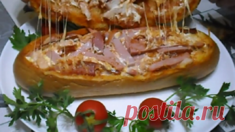 Сытная пицца холостяка - &quot;Фаршированный батон&quot; | Вкусные рецепты | Яндекс Дзен