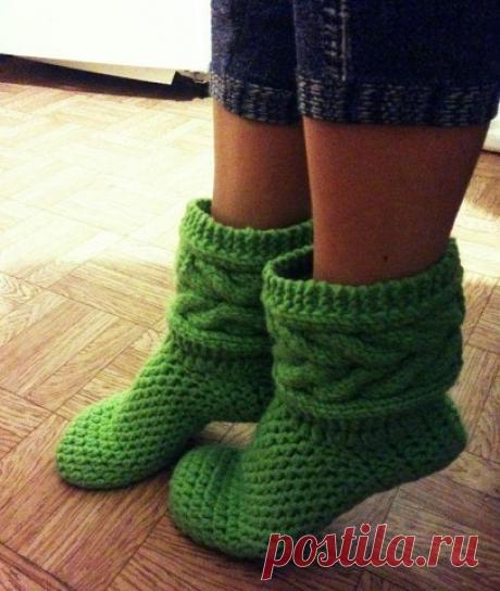Оригинальные вязаные носочки. Идеи ©