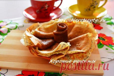 Блины на дрожжах рецепт | Хорошие рецепты