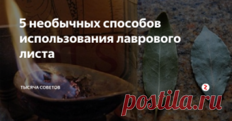 5 необычных способов использования лаврового листа Замечали ли вы, что каждый дом обладает своим особенным ароматом и атмосферой уюта. У кого-то прямо с прихожей пахнет свежей выпечкой или кофе, а чей-то дом обладает ароматом духов. Сегодня предложим вам несколько нестандартных способов использования лаврового листа, один из которых поможет вам справиться с неприятными запахами в доме.
