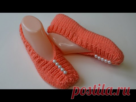 Супер простые и легкие следки на двух спицах