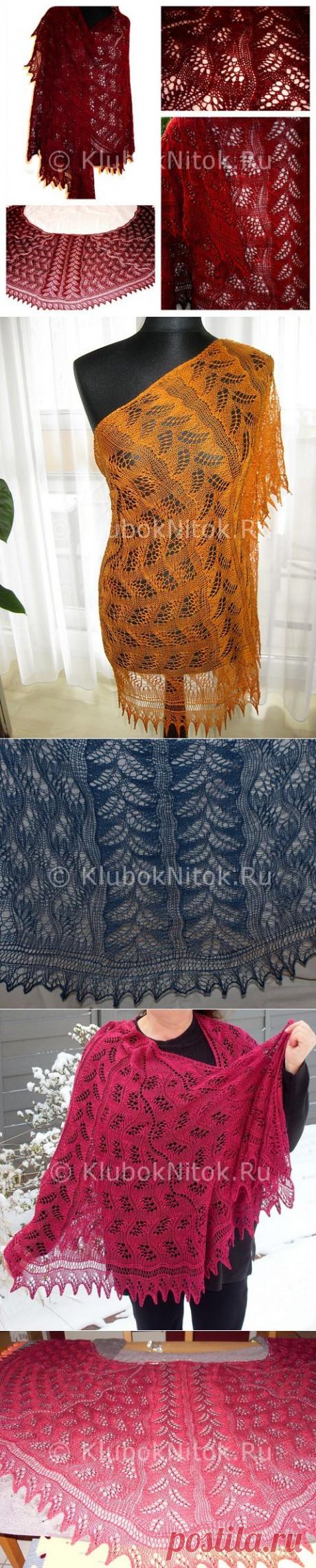 Ажурная шаль в коллекцию | Вязание для женщин | Вязание спицами и крючком. Схемы вязания.