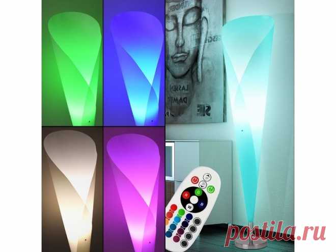 Stāvlampa ar RGB Spuldzi un pulti - Mans Dīvāns