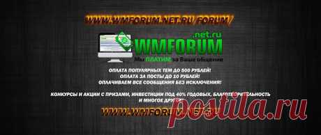 Форум WMForum - один из известнейших в русском инете с платой за месседжи, (действует с начала двухтысячных годов ) в последний летний месяц прошедшего года осуществил ребрендинг и фактически сменил линию собственного продвижения. Приоритетной целью WMForum.net.ru обозначил себе дать возможность получить работу в Рунете всякому желающему отечественному гражданину на среднюю з/п по РФ, то есть, дать возможность гражданам заработать что-нибудь в пределах 20 000 рублей каждый месяц!