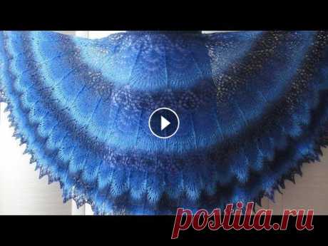 Юбка спицами по мотивам шали Фрея. Окончание. Knitting skirt Юбка связана из пряжи Кауни 8/1, в одну нить, шерсть 100%, в 100 гр - 800 м, цвет Blue II. Спицы № 3, крючок № 2 для закрытия. Размер 50. Расход пряжи...