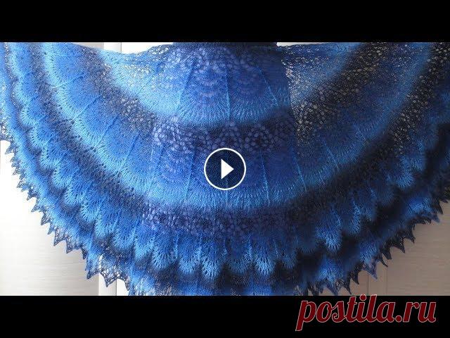 Юбка спицами по мотивам шали Фрея. Окончание. Knitting skirt Юбка связана из пряжи Кауни 8/1, в одну нить, шерсть 100%, в 100 гр - 800 м, цвет Blue II. Спицы № 3, крючок № 2 для закрытия. Размер 50. Расход пряжи...
