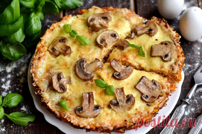 Торт из вафельных коржей с курицей и грибами