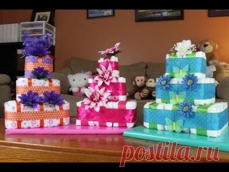 Square Diaper Cake (How To Make)