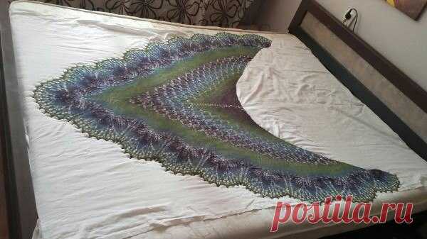 Cовместное вязание шали дизайнера Erich Engeln, схема С | Пряжа Кауни, Дундага, Лимбажу в наличии. Вязание