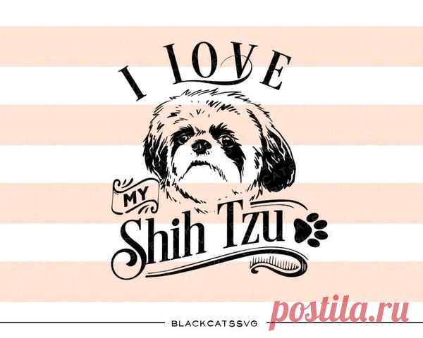 I love my Shih Tzu -  SVG file Cutting File Clipart in Svg, Eps, Dxf, Png for Cricut & Silhouette I love my Shih Tzu - SVG file The item includes a version for black / dark color This is not a vinyl, the file contains only digital files, and no material items will be shipped. This is a digital download of a word art vinyl decal cutting file, which can be imported to a number of paper crafting programs like Cricut E